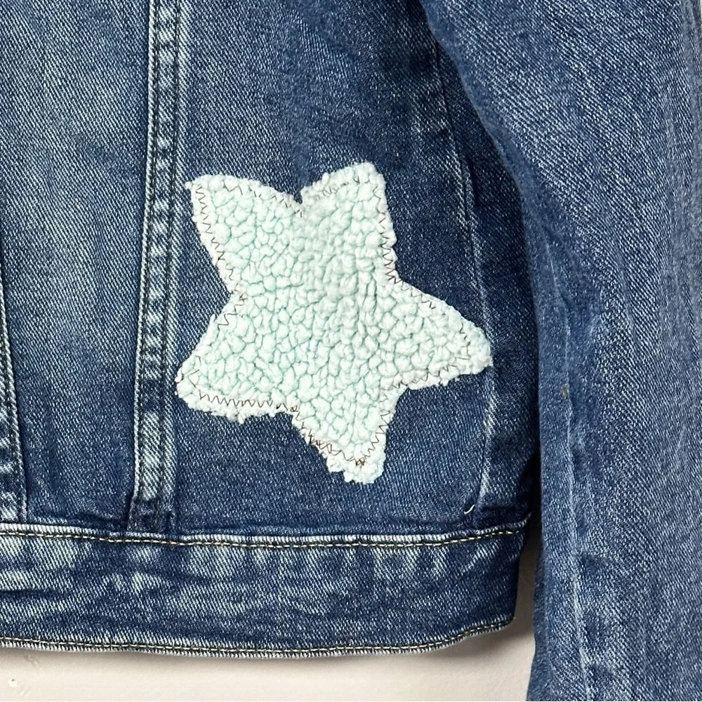 Stars and  a Sleeping Sloth on an Upcycled Denim Jacket  (Denim and Denim 18